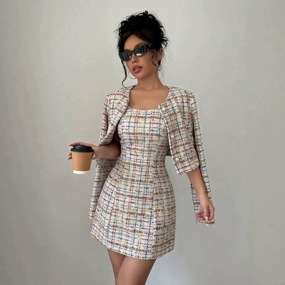 Zara Tweed 2-Piece Mini Skirt Set